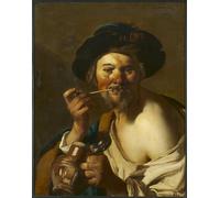PMEFGJDPE Famous HD Canvas Art Canvas Wall Artwork the Drinker by Theodore Van Baburen Classic Wall Decor for Home Decor 60x90cm