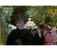 PMEFGJDPE Famous HD Canvas Art Canvas Wall Artwork the Garden in Paris by Jean Louis Forain Classic Wall Decor for Home Decor 60x90cm