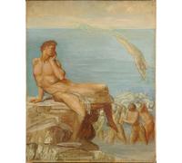 PMEFGJDPE Famous HD Canvas Art Canvas Wall Artwork The Genius of Greek Poetry George Frederic Watts Classic Wall Decor for Home Decor 60x90cm