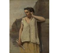 PMEFGJDPE Famous HD Canvas Art Canvas Wall Artwork The Muse: History. by Jean Baptiste Camille Corot Classic Wall Decor for Home Decor 60x90cm