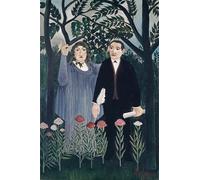 PMEFGJDPE Famous HD Canvas Art Canvas Wall Artwork the Muse Inspiring the Poet by Henri J F Rousseau Classic Wall Decor for Home Decor 60x90cm