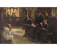 PMEFGJDPE Famous HD Canvas Art Canvas Wall Artwork the Village Blacksmith by Margaret Isabel Dicksee Classic Wall Decor for Home Decor 60x90cm