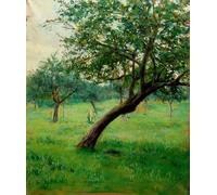 PMEFGJDPE Famous HD Canvas Art Canvas Wall Artwork Verger also known as Verger in Normandy by Gustave Caillebotte Classic Wall Decor for Home Decor 60x90cm
