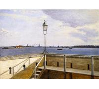 PMEFGJDPE Famous HD Canvas Art Canvas Wall Artwork View From the Three Crowns Fort by Christoffer Wilhelm Eckersberg Classic Wall Decor for Home Decor 60x90cm