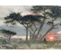 PMEFGJDPE Famous Painting Art Picture Poster Picture a Days End It Might Have Been by Albert Goodwin Colorful Art Print for Home Decor 60x90cm