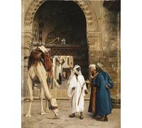 PMEFGJDPE Famous Painting Art Picture Poster Picture a Dispute Among Arabs by Jean Leon Gerome Colorful Art Print for Home Decor 60x90cm