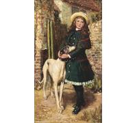 PMEFGJDPE Famous Painting Art Picture Poster Picture At the Garden Gate by Briton Riviere Colorful Art Print for Home Decor 60x90cm