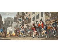 PMEFGJDPE Famous Painting Art Picture Poster Picture Burning Ye Rumps At Temple-barr by William Hogarth Colorful Art Print for Home Decor 60x90cm