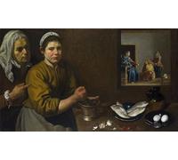 PMEFGJDPE Famous Painting Art Picture Poster Picture Christ in the House of Martha and Mary by Diego Rodriguez De Y Velazquez Colorful Art Print for Home Decor 60x90cm