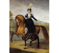 PMEFGJDPE Famous Painting Art Picture Poster Picture Equestrian Portrait of Catherine of Württemberg Wife of Bonaparte by Antoine Jean Gros Colorful Art Print for Home Decor 60x90cm
