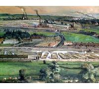 PMEFGJDPE Famous Painting Art Picture Poster Picture Industrial Landscape in the Blanzy Coal Field by Ignace Francois Bonhomme Colorful Art Print for Home Decor 60x90cm