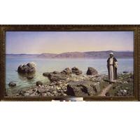 PMEFGJDPE Famous Painting Art Picture Poster Picture Jesus At the Sea of Galileejesus At the Sea of Galilee by Vasilij Dmitrievich Polenov Colorful Art Print for Home Decor 60x90cm