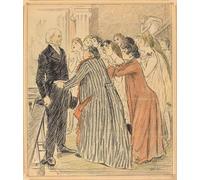 PMEFGJDPE Famous Painting Art Picture Poster Picture L'aventure Du Vieux Doyen the Adventure of the Old Dean by Théophile Alexandre Steinlen Colorful Art Print for Home Decor 60x90cm