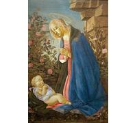 PMEFGJDPE Famous Painting Art Picture Poster Picture Mary with Child and Five Angels by Sandro Botticelli Colorful Art Print for Home Decor 60x90cm