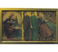PMEFGJDPE Famous Painting Art Picture Poster Picture Paolo and Francesca Da Rimini by Dante Gabriel Charles Rossetti Colorful Art Print for Home Decor 60x90cm