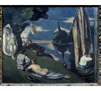 PMEFGJDPE Famous Painting Art Picture Poster Picture Pastoral or Idyll by Paul Cézanne Colorful Art Print for Home Decor 60x90cm