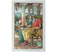 PMEFGJDPE Famous Painting Art Picture Poster Picture Philemon and Baucis From a Book on Greek Legends by Walter Crane Colorful Art Print for Home Decor 60x90cm