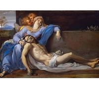 PMEFGJDPE Famous Painting Art Picture Poster Picture Pietà with Two Angels by Annibale Carracci Colorful Art Print for Home Decor 60x90cm