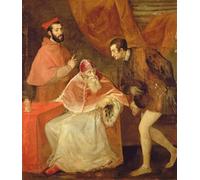 PMEFGJDPE Famous Painting Art Picture Poster Picture Pope Paul Iii and His Nephews by Tiziano Vecelli Colorful Art Print for Home Decor 60x90cm