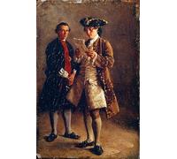PMEFGJDPE Famous Painting Art Picture Poster Picture Reading a Letter by Jean Louis Ernest Meissonier Colorful Art Print for Home Decor 60x90cm