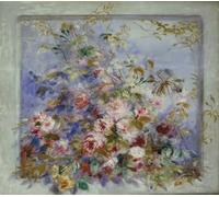 PMEFGJDPE Famous Painting Art Picture Poster Picture Roses in a Window by Pierre Auguste Renoir Colorful Art Print for Home Decor 60x90cm