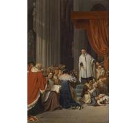 PMEFGJDPE Famous Painting Art Picture Poster Picture Saint Vincent De Paul Preaching to the Court of Louis Xiii on Behalf by Paul Delaroche Colorful Art Print for Home Decor 60x90cm