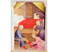 PMEFGJDPE Famous Painting Art Picture Poster Picture St Nicholas and the Three Poor Maidens by Gentile Da Fabriano Colorful Art Print for Home Decor 60x90cm