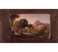 PMEFGJDPE Famous Painting Art Picture Poster Picture Study for Dream of Arcadia by Thomas Cole Colorful Art Print for Home Decor 60x90cm