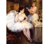 PMEFGJDPE Famous Painting Art Picture Poster Picture the Ballet Dancers by Willard Leroy Metcalf Colorful Art Print for Home Decor 60x90cm