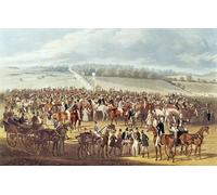 PMEFGJDPE Famous Painting Art Picture Poster Picture the Betting Post Epsom by Pollard Colorful Art Print for Home Decor 60x90cm