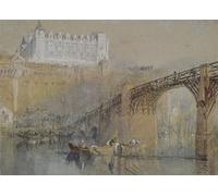 PMEFGJDPE Famous Painting Art Picture Poster Picture the Château of Amboise by Mallord William Turner Colorful Art Print for Home Decor 60x90cm