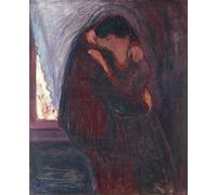 PMEFGJDPE Famous Painting Art Picture Poster Picture the Kiss by Edvard Munch Colorful Art Print for Home Decor 60x90cm
