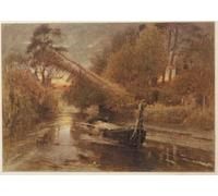 PMEFGJDPE Famous Painting Art Picture Poster Picture the Lady of Shalott by Albert Goodwin Colorful Art Print for Home Decor 60x90cm