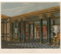 PMEFGJDPE Famous Painting Art Picture Poster Picture the Lower Vestibule Carlton House London by Charles Wild Colorful Art Print for Home Decor 60x90cm