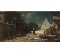 PMEFGJDPE Famous Painting Art Picture Poster Picture The night watchman Night watchman by Carl Spitzweg Colorful Art Print for Home Decor 60x90cm