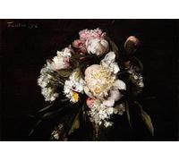 PMEFGJDPE Famous Painting Art Picture Poster Picture the Temptation of Saint by Ignace Henri Jean Fantin Latour Colorful Art Print for Home Decor 60x90cm