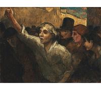 PMEFGJDPE Famous Painting Art Picture Poster Picture the Uprising by Honoré Daumier Colorful Art Print for Home Decor 60x90cm
