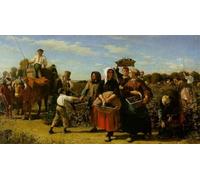 PMEFGJDPE Famous Painting Art Picture Poster Picture the Vintage At Chateau Lagrange by Jules-adolphe Breton Colorful Art Print for Home Decor 60x90cm