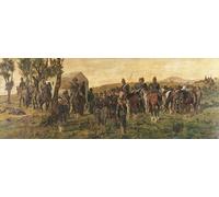 PMEFGJDPE Famous Painting Art Picture Poster Picture Third War of Independenceamedeo of Savoy Wounded At the Battle of Custoza by Fattori Colorful Art Print for Home Decor 60x90cm