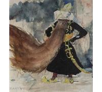 PMEFGJDPE Famous Painting HD Canvas Art Canvas Wall Artwork Chernomor. Costume Design for the Opera Ruslan and Lyudmila by Valentin Aleksandrovich Serov Classic Wall Decor for Home Decor 60x90cm