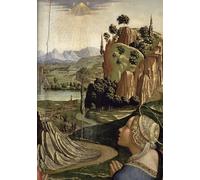 PMEFGJDPE Famous Painting HD Canvas Art Canvas Wall Artwork Christ in Glory with Saints Detail of the Landscape by Domenico Ghirlandaio Classic Wall Decor for Home Decor 60x90cm