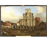 PMEFGJDPE Famous Painting HD Canvas Art Canvas Wall Artwork Church of the Visitandines Warsaw Poland by Bernardo Bellotto Classic Wall Decor for Home Decor 60x90cm