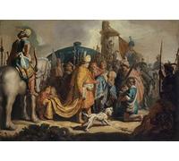 PMEFGJDPE Famous Painting HD Canvas Art Canvas Wall Artwork David with the head of goliath before saul by Rembrandt van Rijn Classic Wall Decor for Home Decor 60x90cm