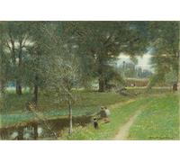 PMEFGJDPE Famous Painting HD Canvas Art Canvas Wall Artwork Eton by Albert Goodwin Classic Wall Decor for Home Decor 60x90cm