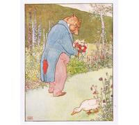PMEFGJDPE Famous Painting HD Canvas Art Canvas Wall Artwork Even the Duckling Couldn't Stop Chuckling by Leonard Leslie Brooke Classic Wall Decor for Home Decor 60x90cm