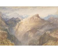 PMEFGJDPE Famous Painting HD Canvas Art Canvas Wall Artwork Fort of Lessillon Val De La Maurienne Franceby Mallord William Turner Classic Wall Decor for Home Decor 60x90cm