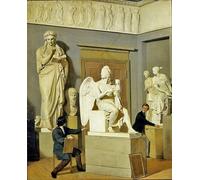 PMEFGJDPE Famous Painting HD Canvas Art Canvas Wall Artwork Fra Kunstakademiets Figursal by Johan Julius Exner Classic Wall Decor for Home Decor 60x90cm