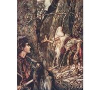 PMEFGJDPE Famous Painting HD Canvas Art Canvas Wall Artwork Good Dwarf Can You Not Tell Me Where My Brothers by Arthur Rackham Classic Wall Decor for Home Decor 60x90cm