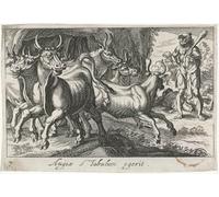 PMEFGJDPE Famous Painting HD Canvas Art Canvas Wall Artwork Hercules Herds the Flock of Geryon by Simon Frisius Classic Wall Decor for Home Decor 60x90cm