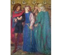 PMEFGJDPE Famous Painting HD Canvas Art Canvas Wall Artwork Horatio Discovering the Madness of Ophelia by Dante Gabriel Charles Rossetti Classic Wall Decor for Home Decor 60x90cm